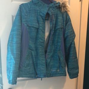 Purple and blue size 1416 winter jacket